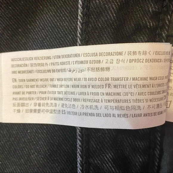 Hollister Denim Mini Skirt Ultra High Rise Distressed Black Size 7 Waist 28” - Picture 14 of 15